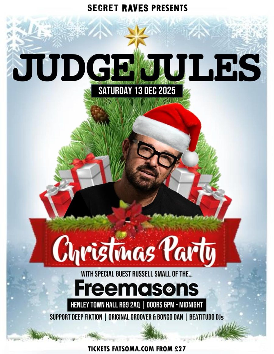 Judge Jules Christmas Party poster